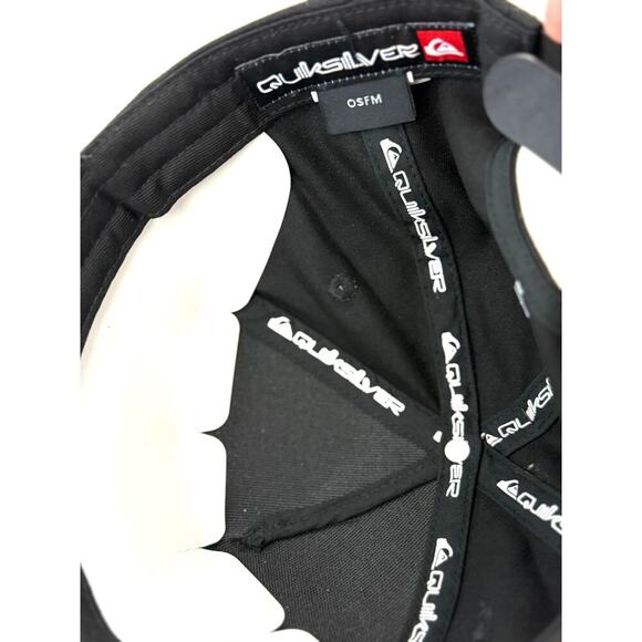 Quiksilver Black Trucker Hat Cap Original Surf Co Mountain Wave Patch Snapback - Picture 4 of 4